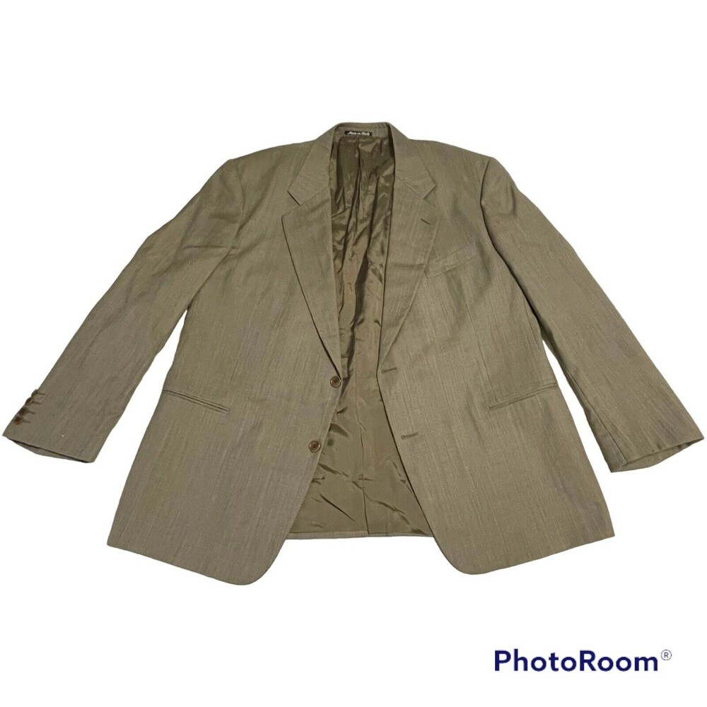 Valentino Italian Blazer Men's 38 Regular Brown Wool Herringbone